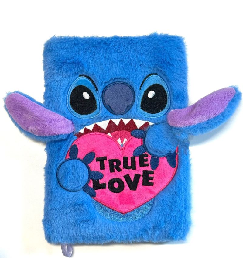 Disney Stitch Collection A5 Plush Hardcover Notebook Angel