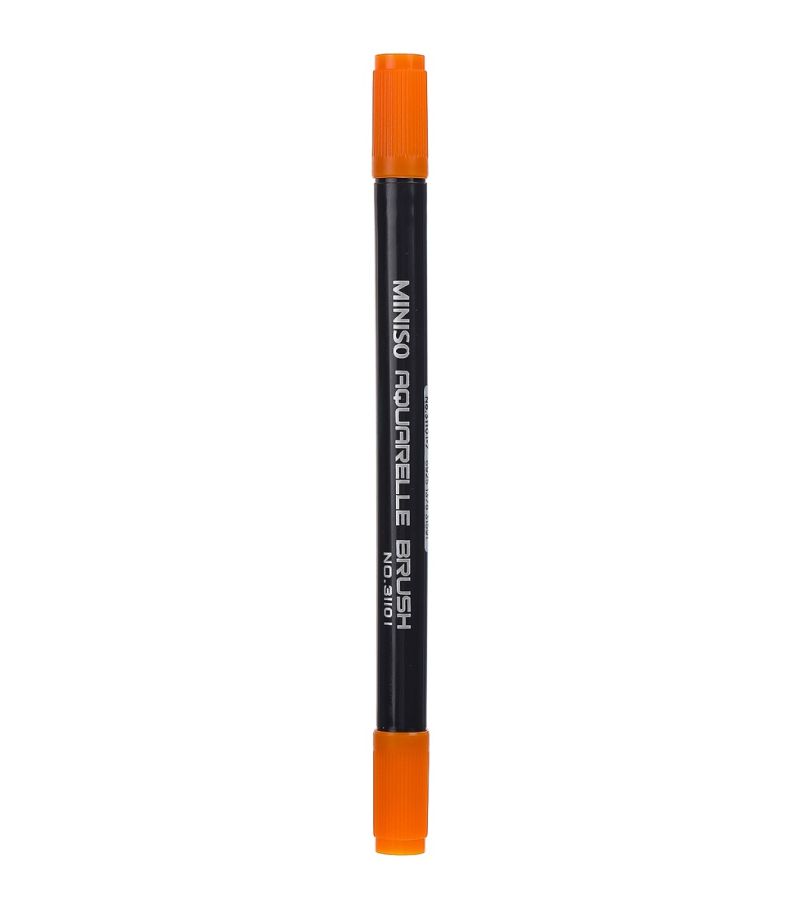 MINISO Water Soluble Double Headed Orange Coloured Pen