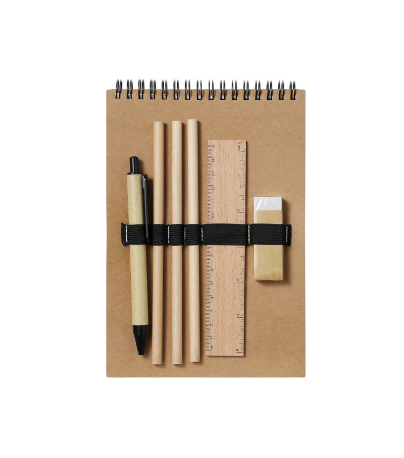 MINISO A5 Wirebound Notebook & Stationery Set