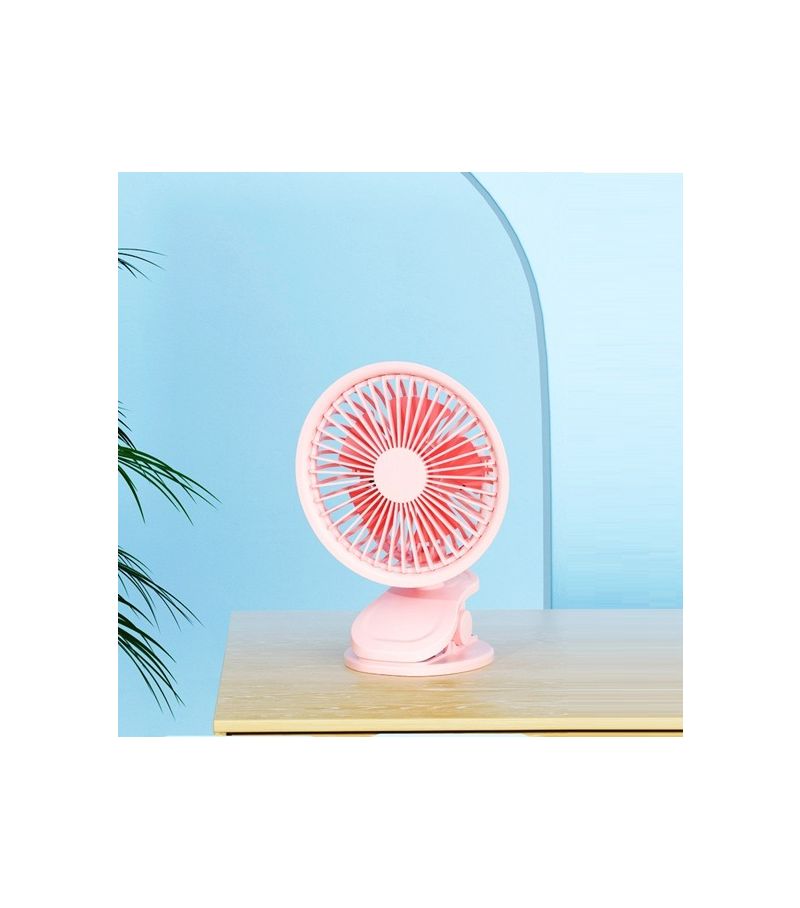 MINISO 1200mAh Pink Mini Clip On Desk Fan