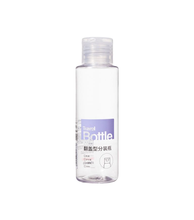 MINISO Transparent 80ml Travel Flip Cap Bottle