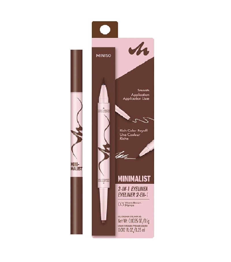 MINISO 2-in-1 Eyeliner Warm Brown 