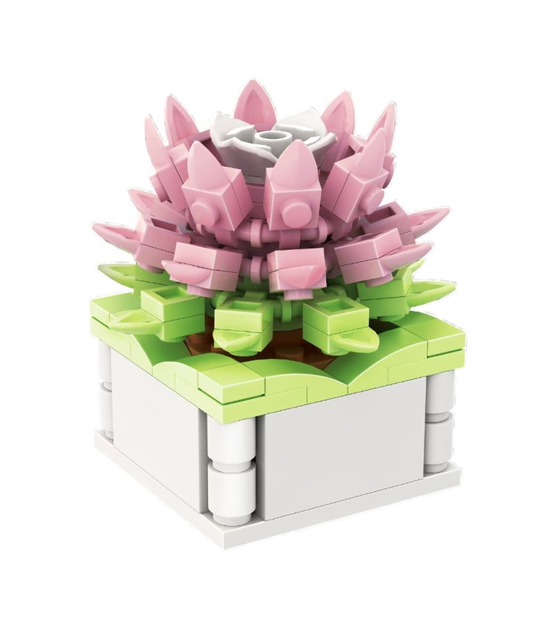 Flower Language Series Succulent Plants Building Blocks Love Song of Herbs
