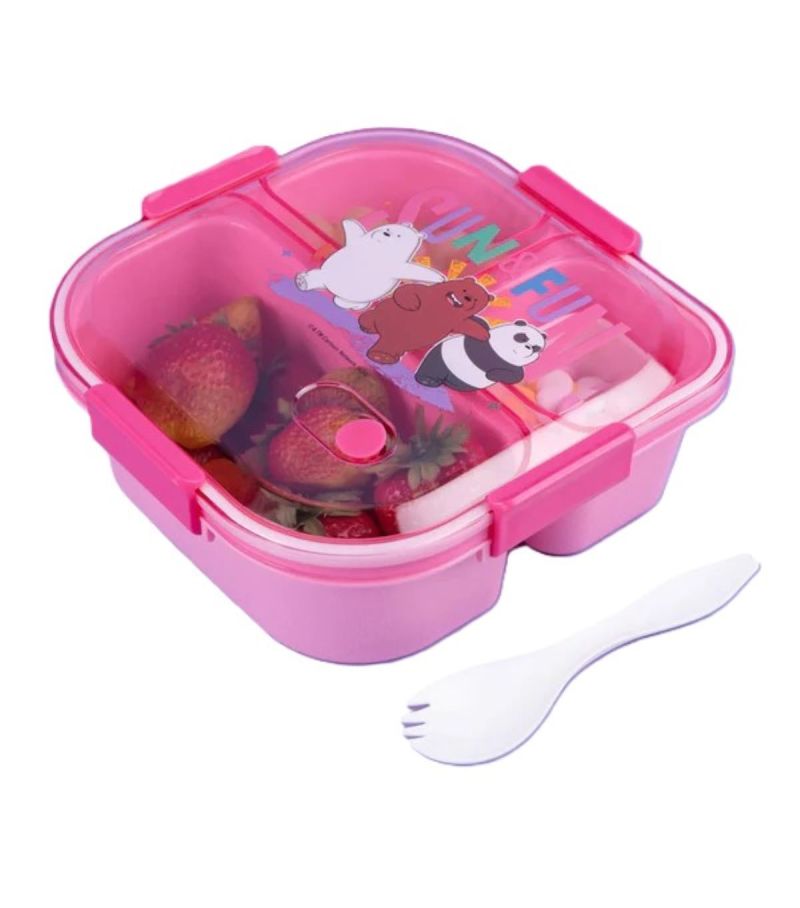 We Bare Bears Seaside Music Festival 3 Compartment Bento Box 1200ml