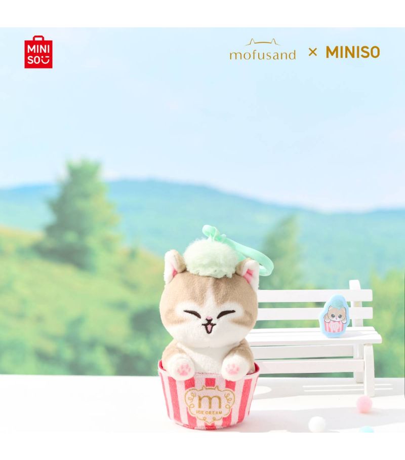 Mofusand Ice Cream Collection Green Ice Cream Cup Plush Pendant