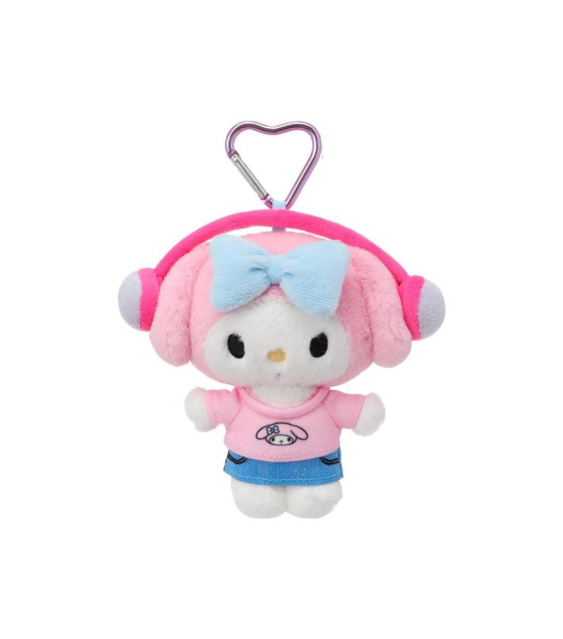 Sanrio Hello Kitty & Friends My Melody Citywalk Collection 6 Inch Headset Plush Pendant