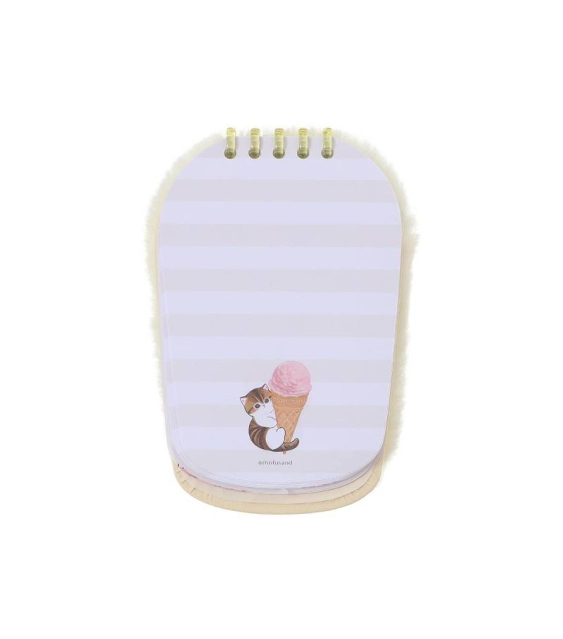 Mofusand Ice Cream Collection Yellow Plush Notebook