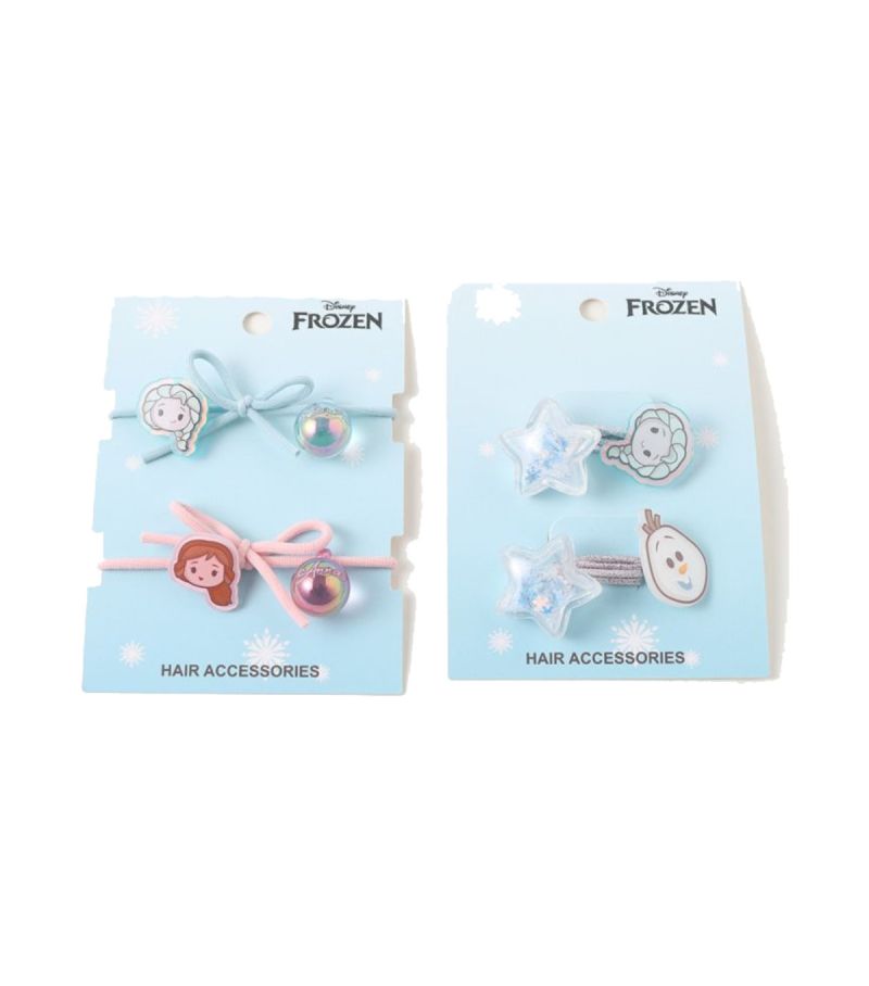 Disney Frozen Collection Star Hair Ties 2 Pack Set (Assorted Characters)