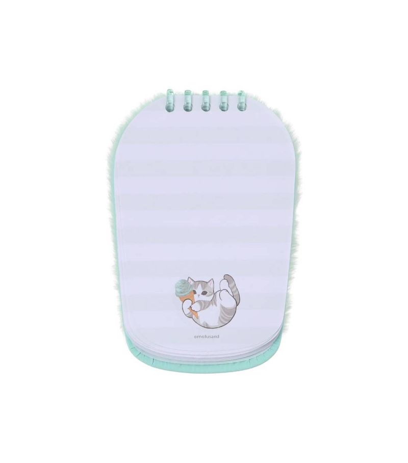 Mofusand Ice Cream Collection Green Plush Notebook