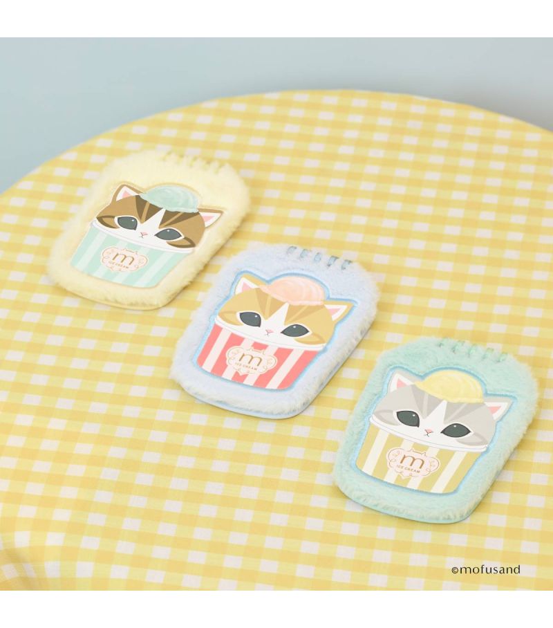 Mofusand Ice Cream Collection Green Plush Notebook