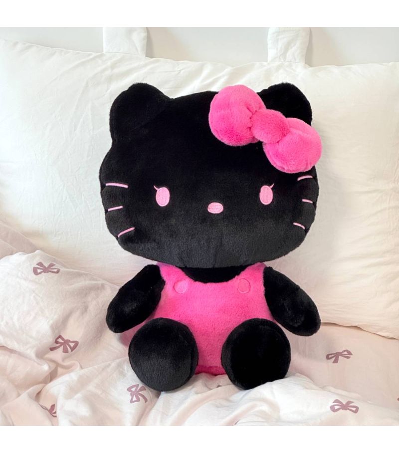 Sanrio Hello Kitty & Friends Hello Kitty Black & Pink 10 Inch Sitting Plush Soft Toy