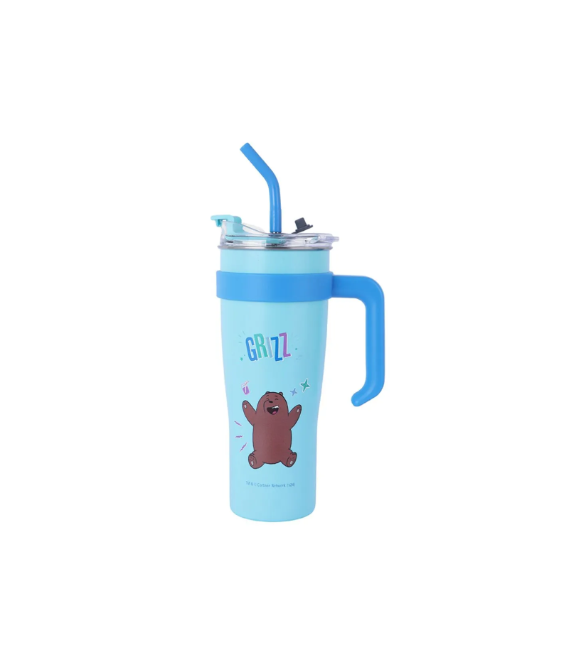 We Bare Bears Grizz Seaside Music Festival Single Wall Steel Tumbler With Handle 1.6l