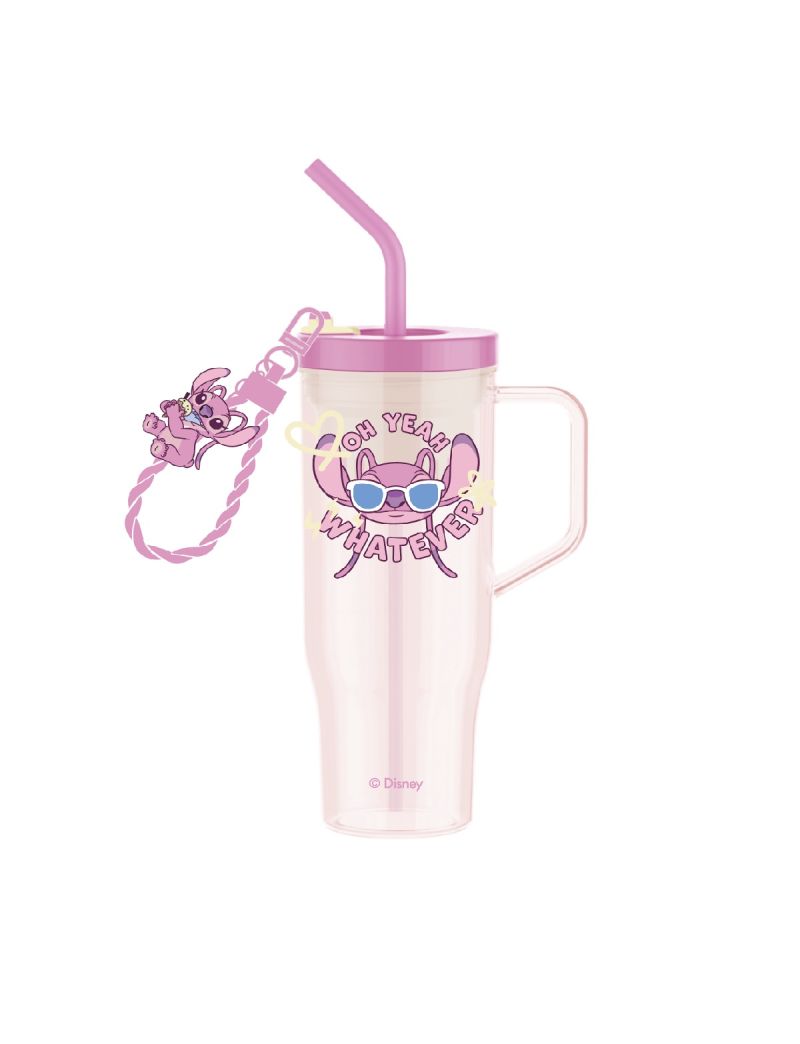 Disney Lilo & Stitch Collection Plastic Tumbler with Straw 1250ml Pink