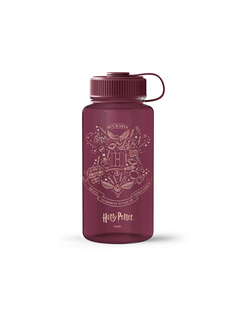 Harry Potter Hogwarts Red Plastic Cool Water Bottle with Handle 800ml