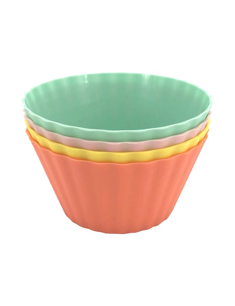 Colorful Plastic Ice Cream Bowls (4 pcs)