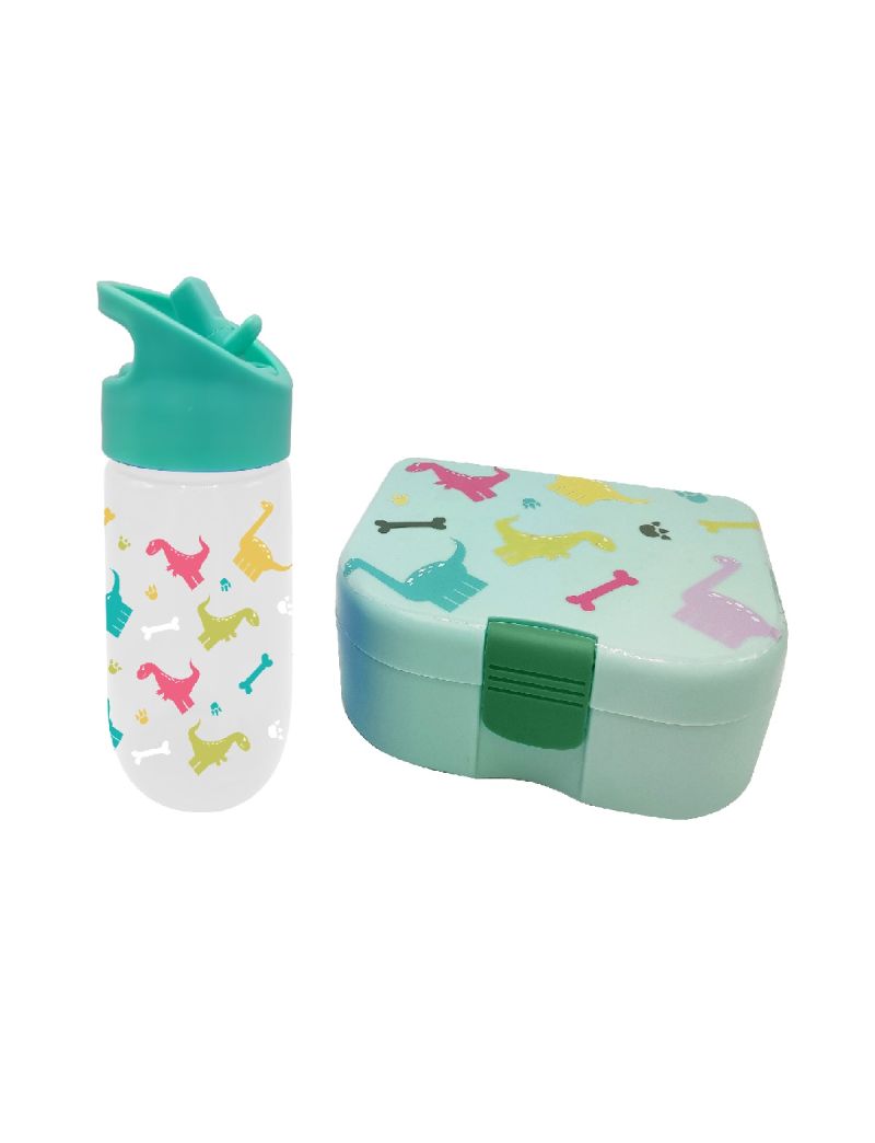 Dinosaur Series Green Bento Box & Water Bottle