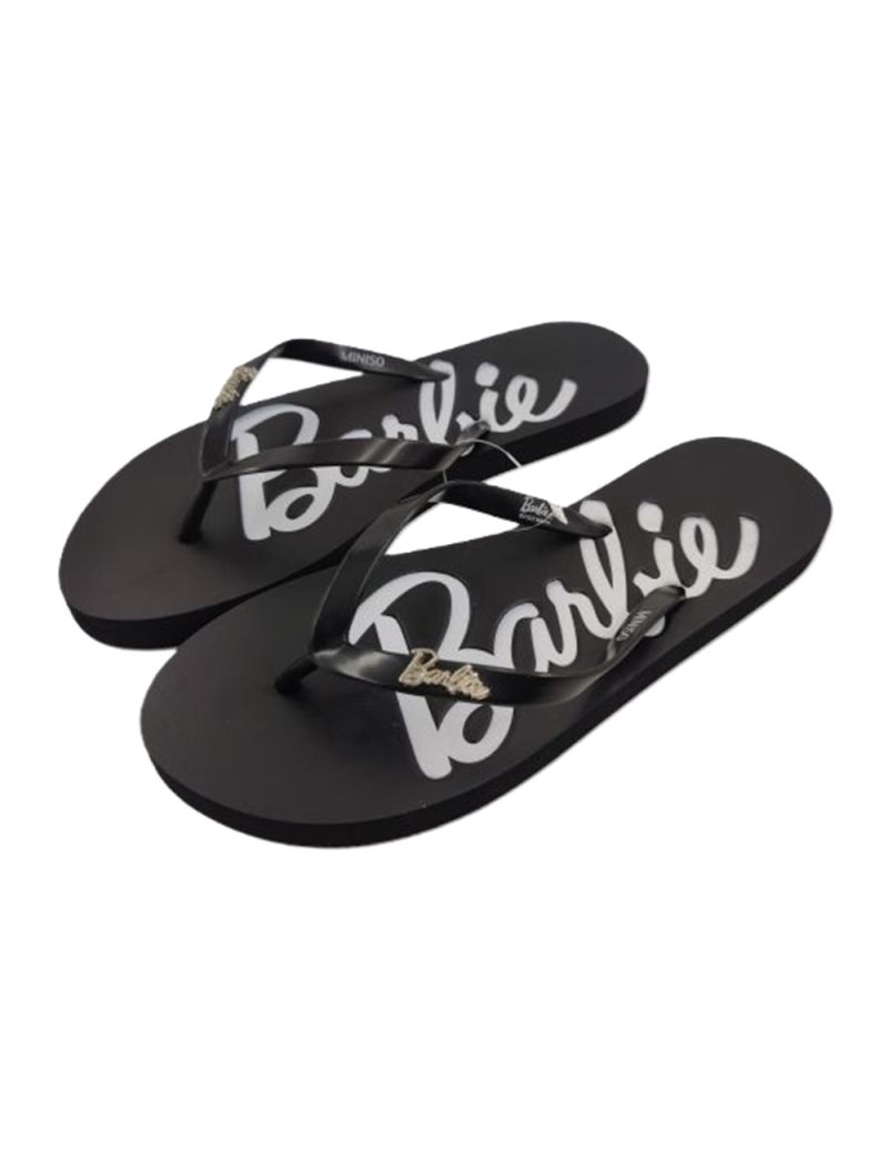 Barbie Series Women's Flip Flops (Black 37-38)