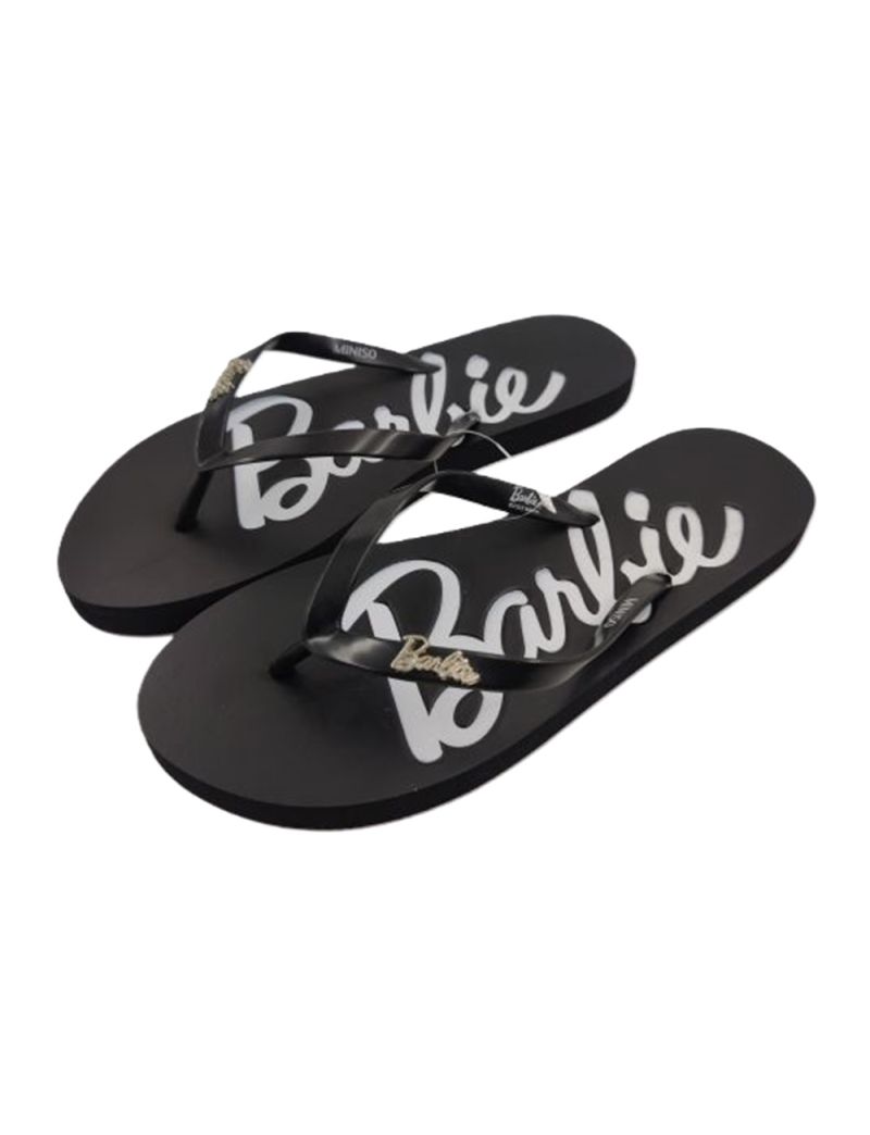 Barbie Series Women's Flip Flops (Black 39-40)