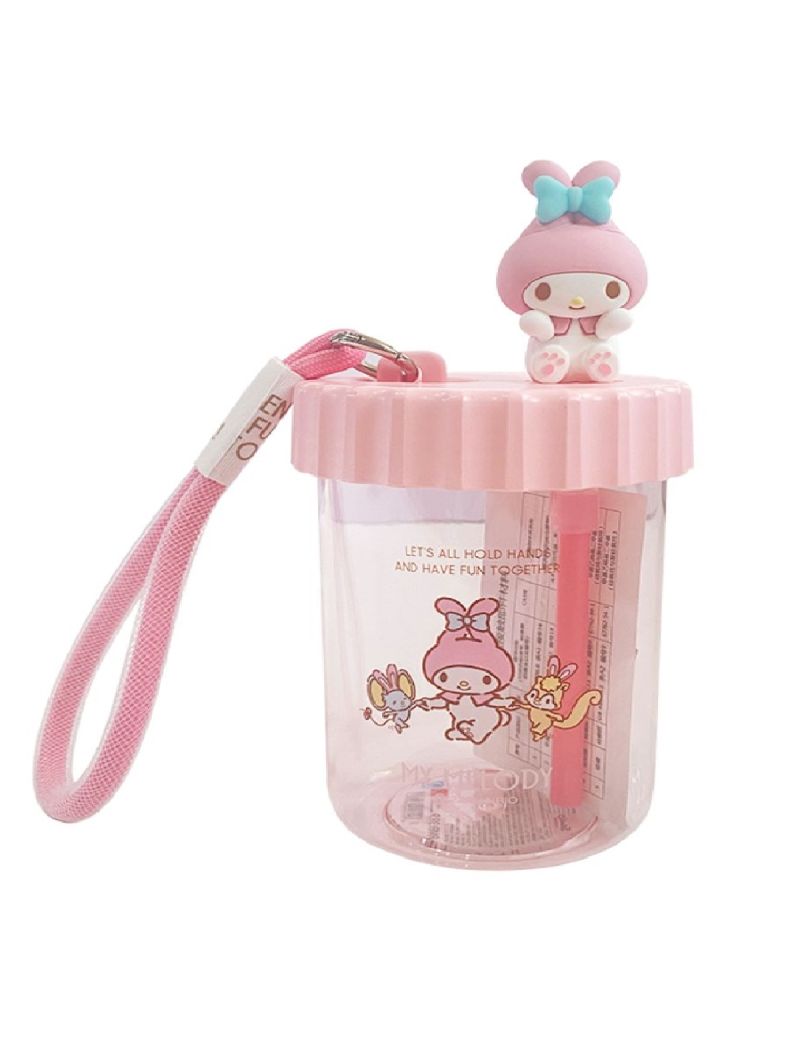 Sanrio My Melody Plastic Bottle With Straw and Strap 520ml