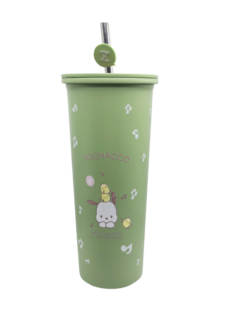 Sanrio Pochacco Stainless Steel Tumbler with Straw 800ml
