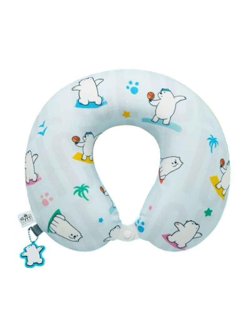 We Bare Bears Ice Bear Seaside Music Festival Neck Pillow 