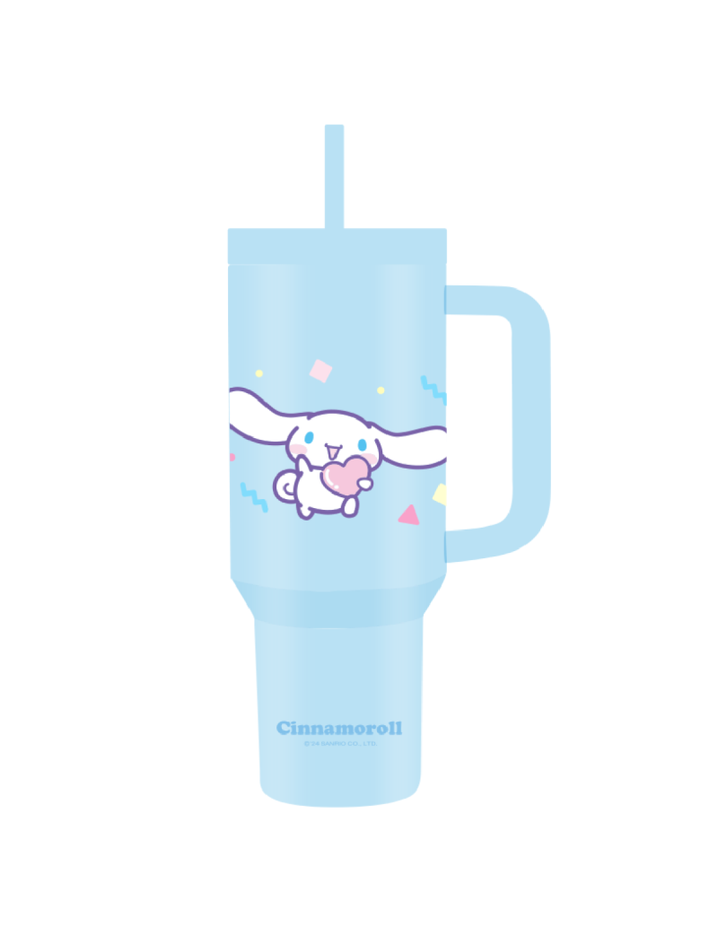 Sanrio Cinnamoroll Double Wall Steel Tumbler With Straw 1200ml