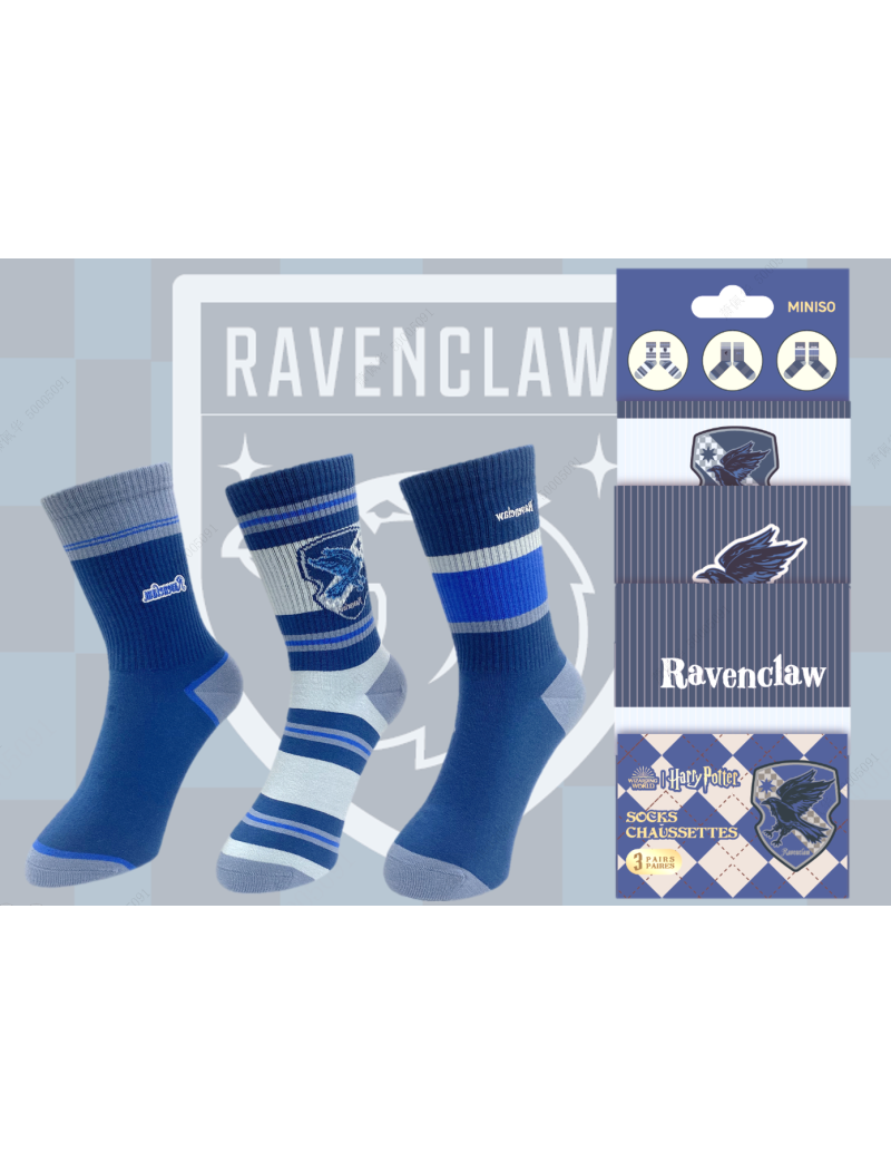 Harry Potter Ravenclaw Crew Socks 3 Pairs