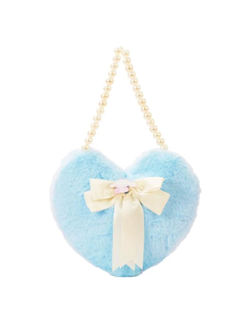 Sanrio Cinnamoroll Blue Heart Shaped Plush Handheld Bag 