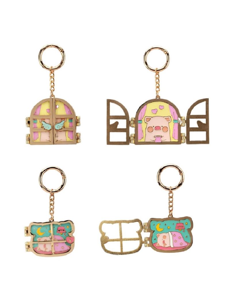 LuLu The Piggy Window Metal Keychain (Assorted Characters)