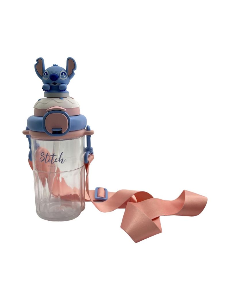 Disney Stitch Dinner Party Tritan Bottle With Strap 600ml Stitch
