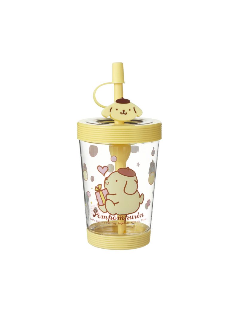 Sanrio Pompompurin Water Bottle & Straw 535ml