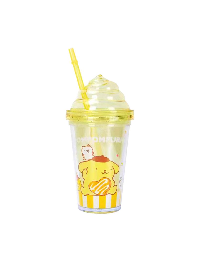 Sanrio Pompompurin Plastic Water Bottle 320ml Yellow