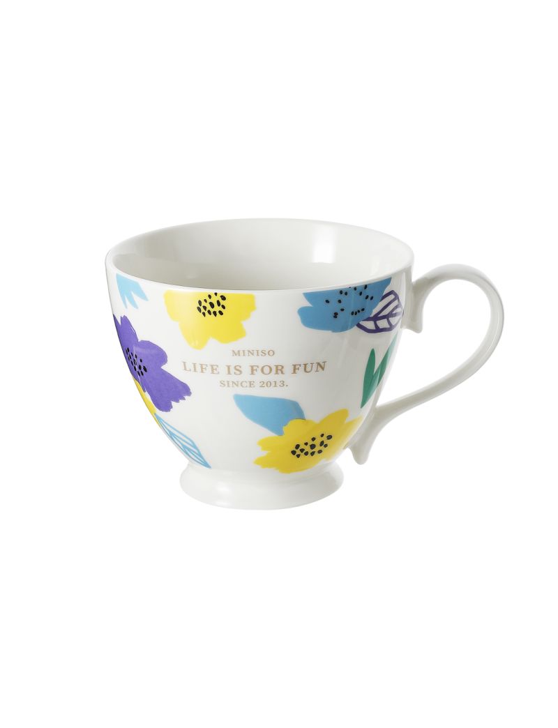 Miniso Floral Footed Ceramic Mug