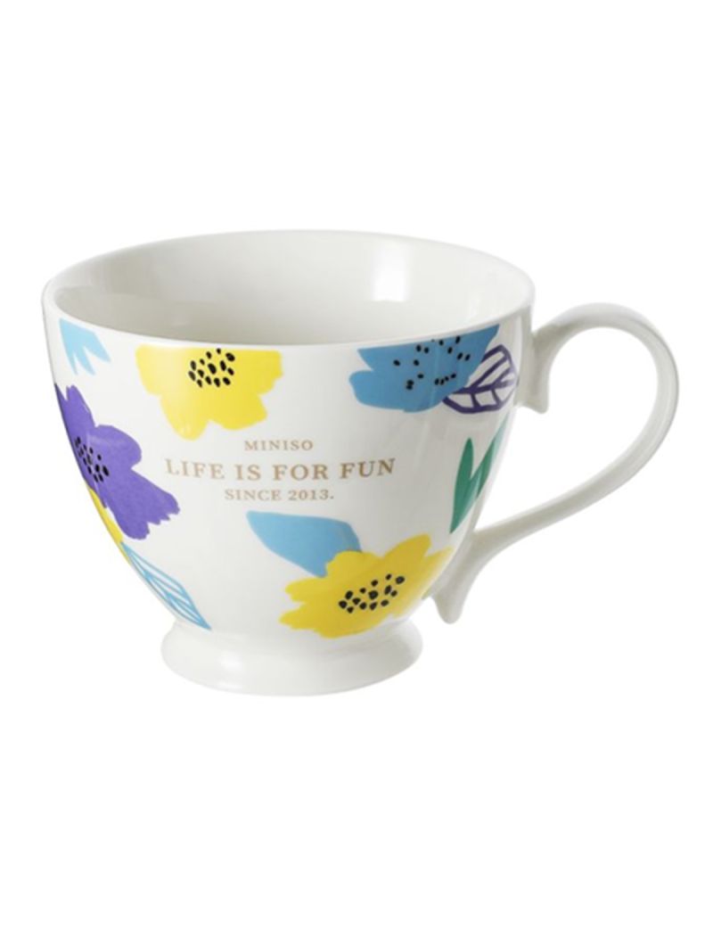 Miniso Floral Footed Ceramic Mug