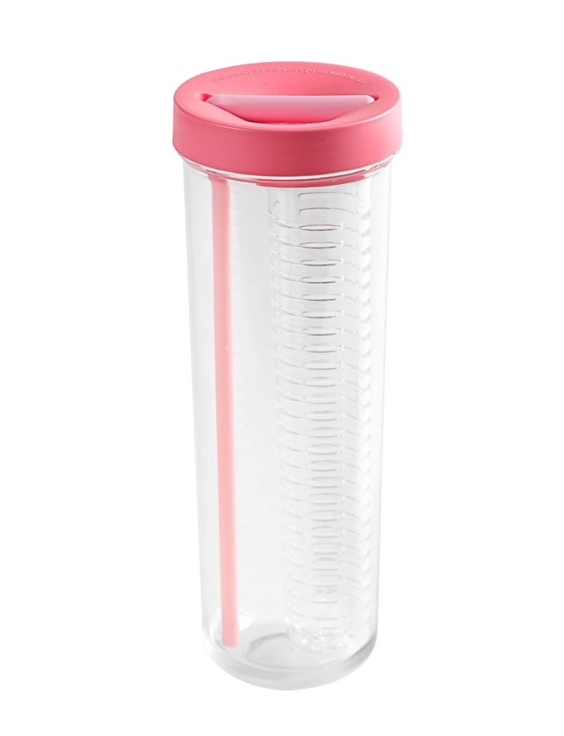 Infuser Bottle & Straw - Red