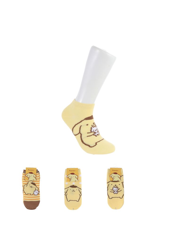 Sanrio Women's Ankle Socks 2pcs Pompompurin