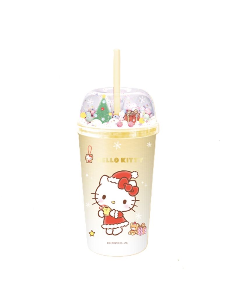 Sanrio Hello Kitty Christmas Landscape Plastic Tumbler