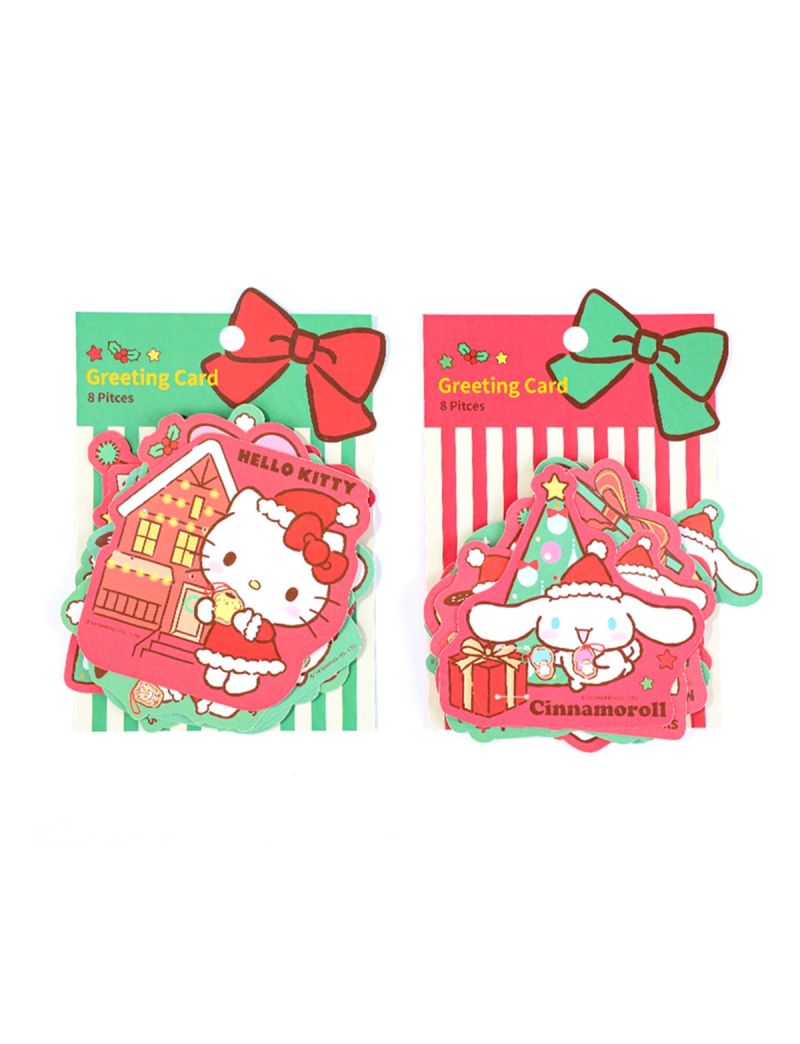 Sanrio Characters Christmas Candy 8 Pack Greeting Card