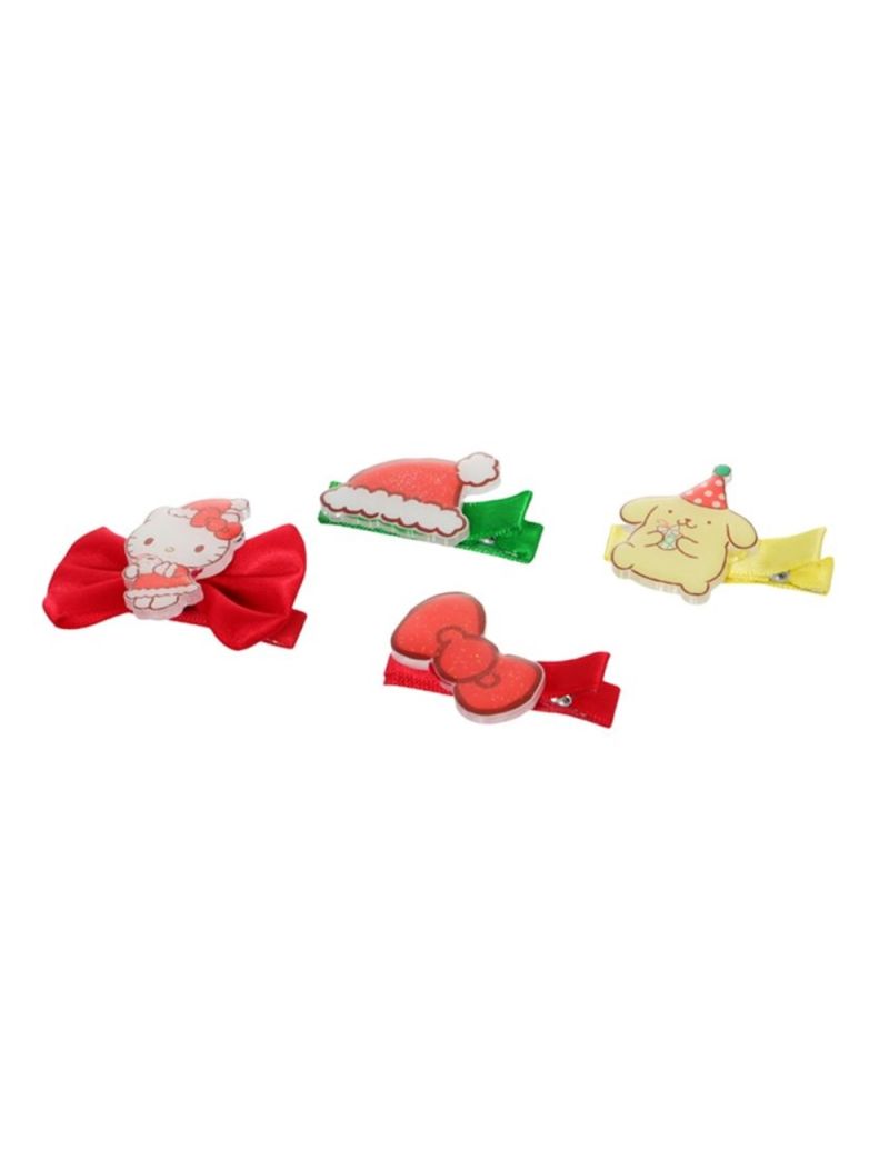 Sanrio Characters Christmas Pack Of 4 Hair Clips