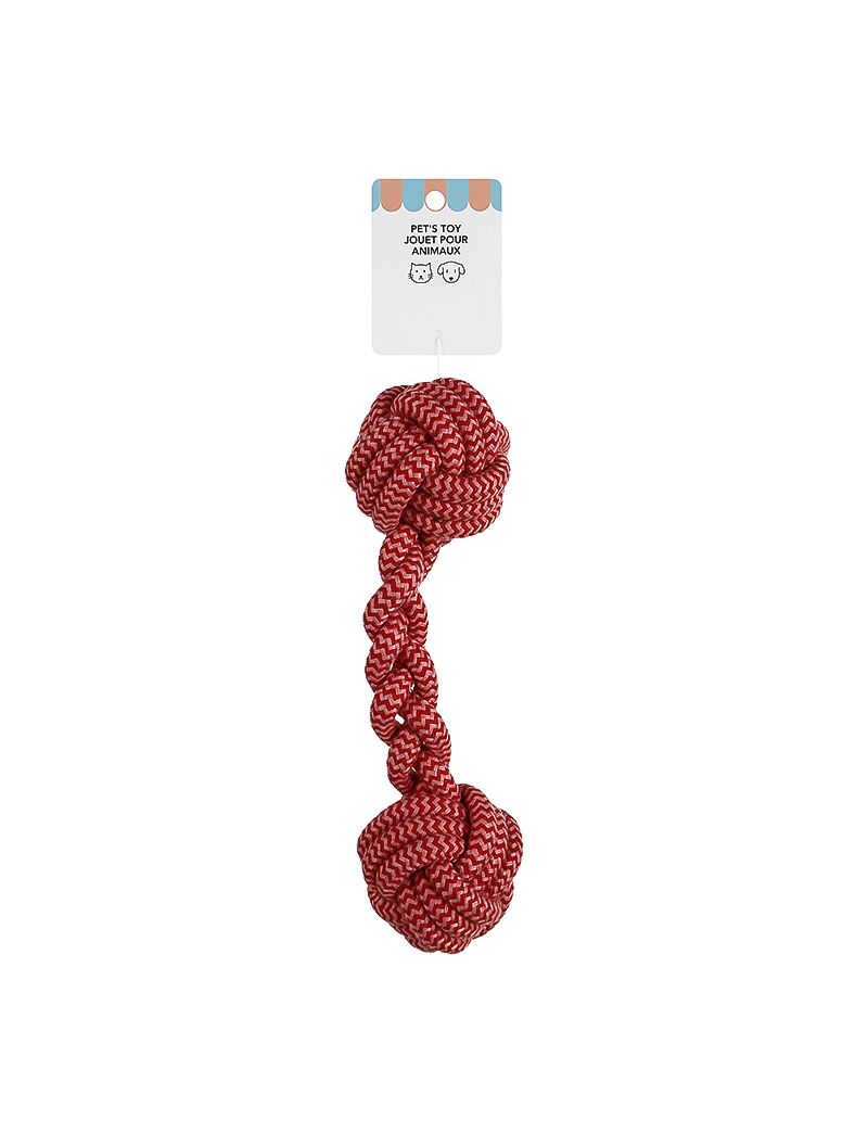 Rope Dumbbell Pet Toy Red