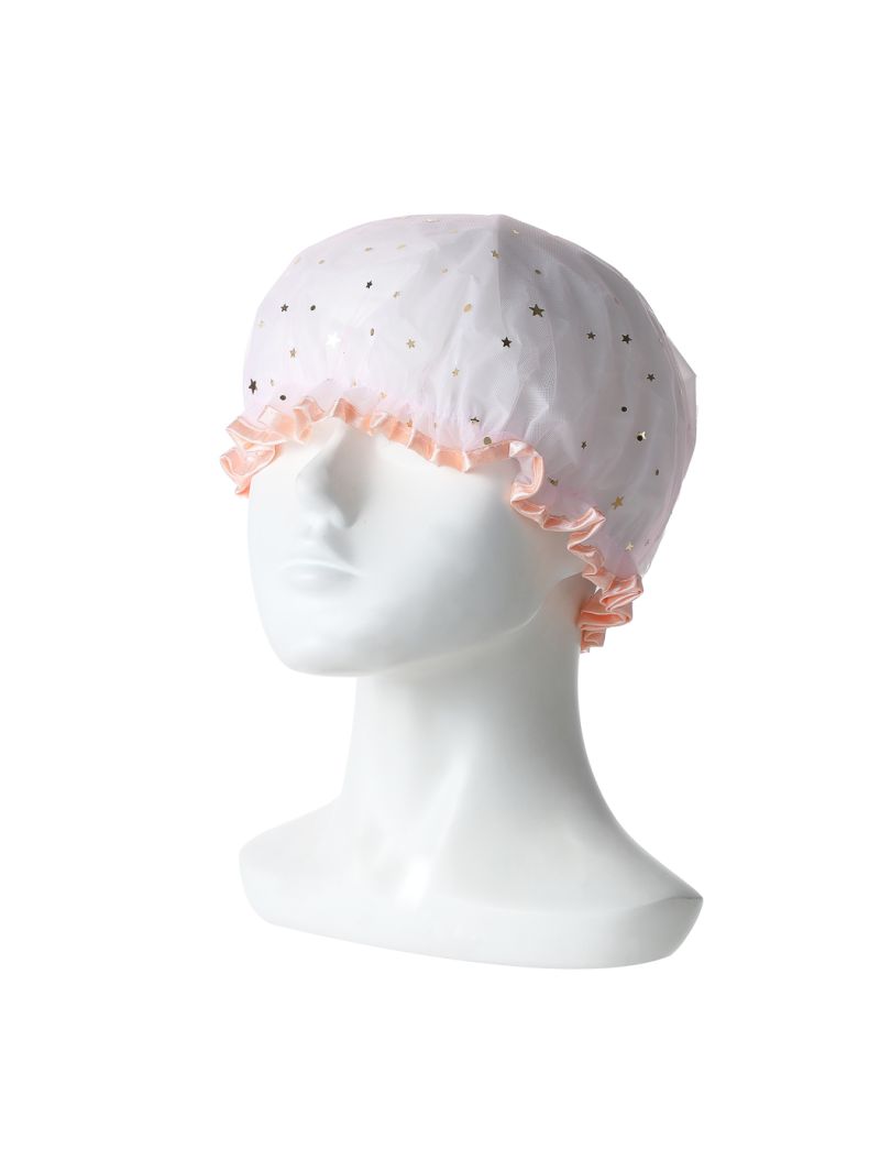 Sparkling Star Series Double-Layer Shower Cap