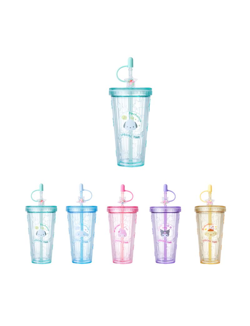 Sanrio Characters Summer Star Tumbler & Straw 420ml (Assorted Characters)