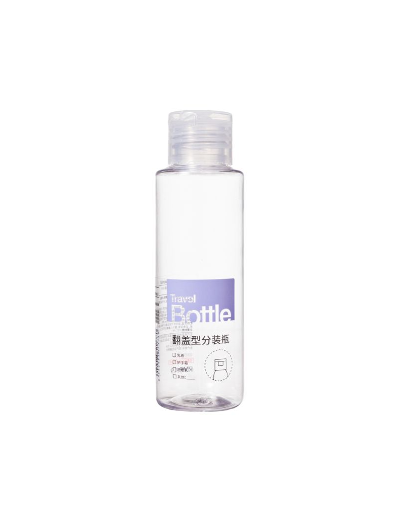 MINISO Transparent 80ml Travel Flip Cap Bottle