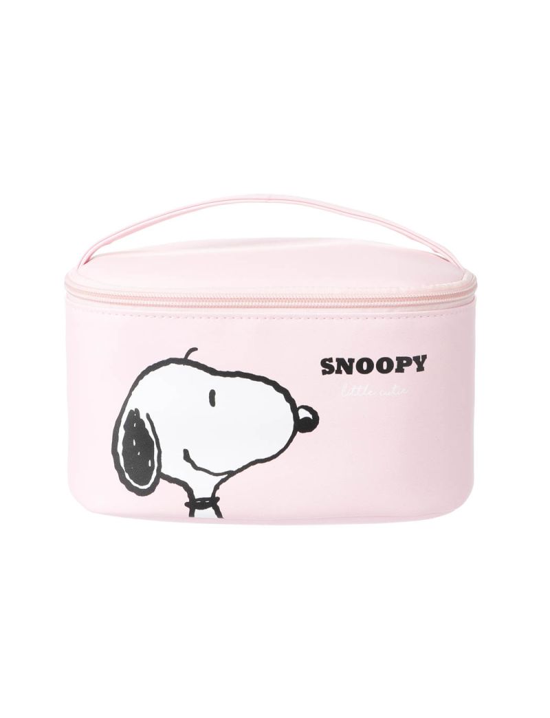 Snoopy Summer Travel Collection Pink Barrel Cosmetic Bag