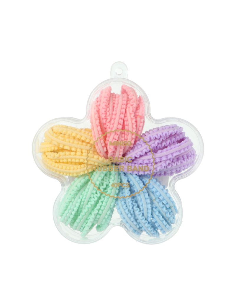 Basic Series Macaron Color Flower Hair Tie (40 pcs)