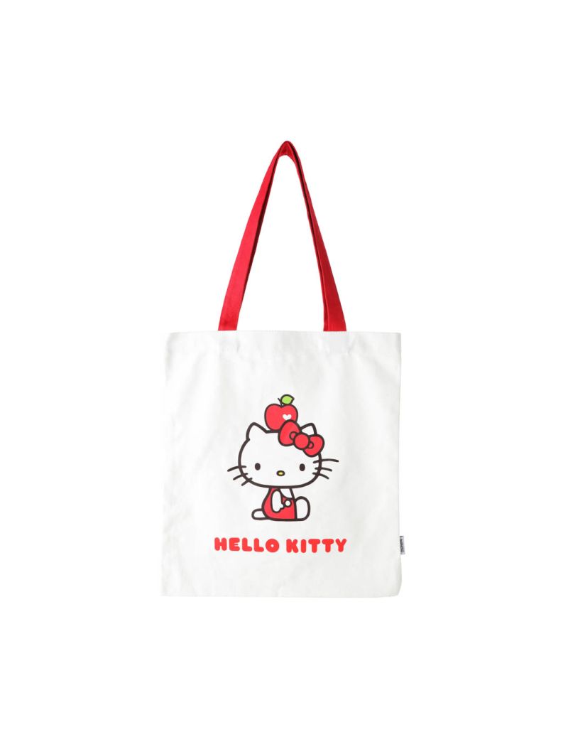 Sanrio Hello Kitty Apple Collection Shopping Bag White