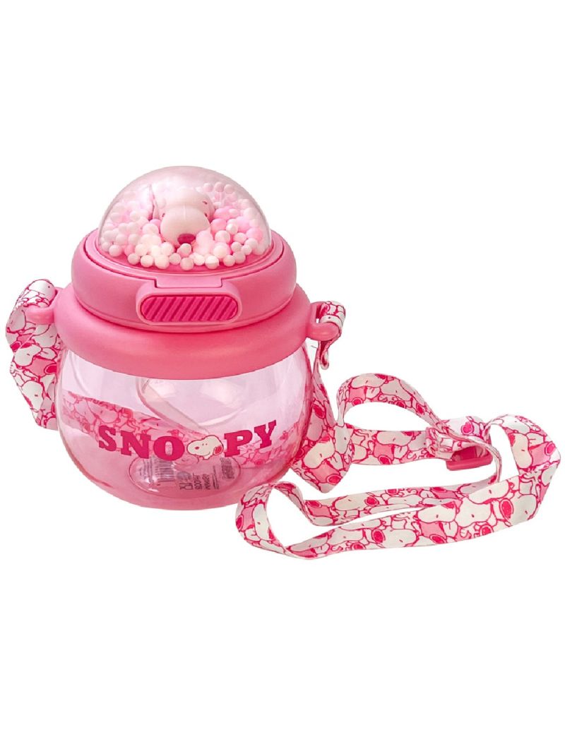 Snoopy Collection Plastic Bottle With Shoulder Strap 