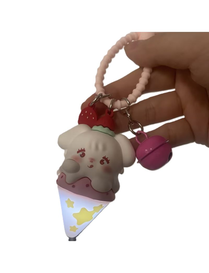 Mikko Summer Series Strawberry LED Ice-Cream Keychain