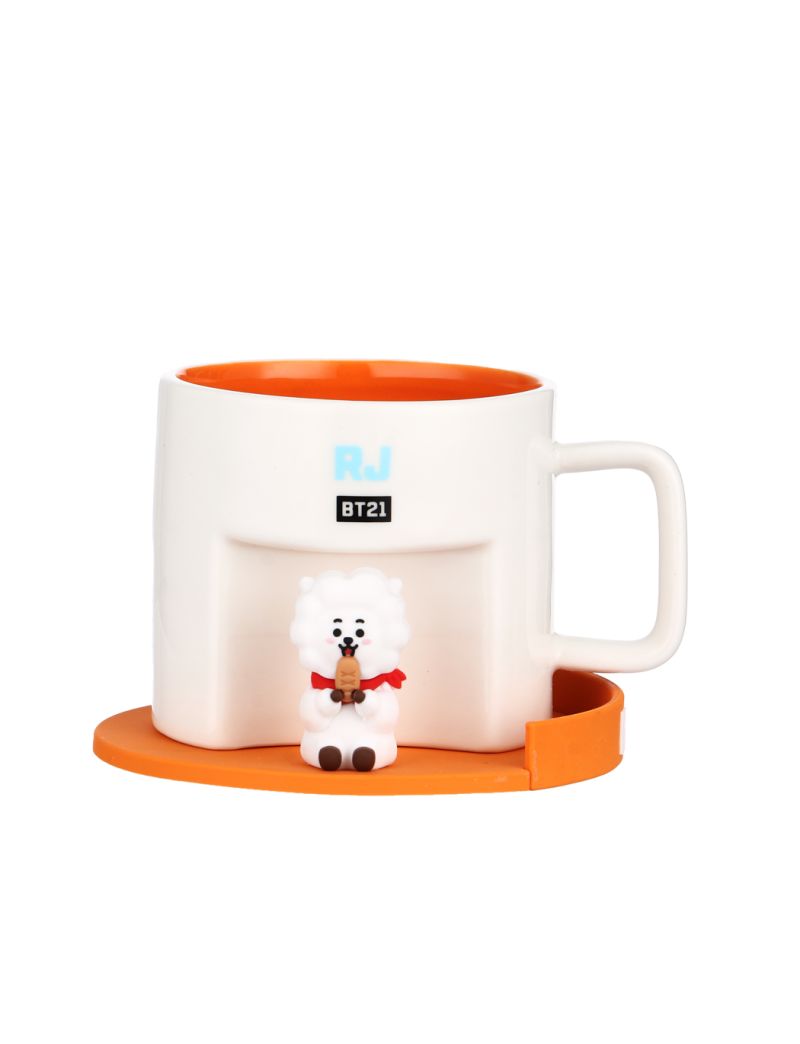 BT21 Collection RJ Cartoon Ceramic Cup with Coaster 450ml