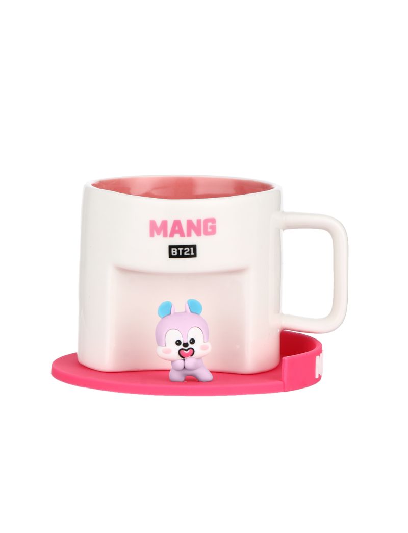 BT21 Collection Mang Cartoon Ceramic Cup with Coaster 450ml